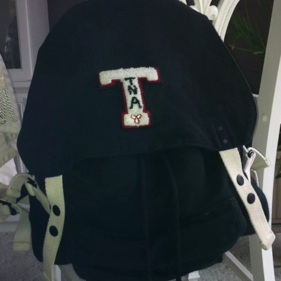 TNA Handbags - TNA Black Canvas Backpack